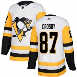 Pittsburgh Penguins Sidney Crosby 87 2017-18 Adidas White NHL Jersey Authentic