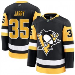 Pittsburgh Penguins Tristan Jarry 35 Fanatics 2024-2025 Home Black NHL Jersey Authentic