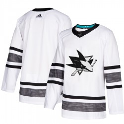 San Jose Sharks Blank White 2019 All-Star Adidas NHL Jersey Authentic