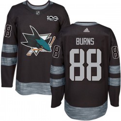 San Jose Sharks Brent Burns 88 1917-2017 100th Anniversary Adidas Black NHL Jersey Authentic