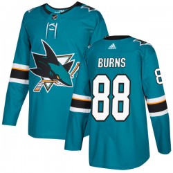 San Jose Sharks Brent Burns 88 2017-18 Adidas Teal NHL Jersey Authentic