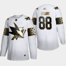 San Jose Sharks Brent Burns 88 Adidas 2019-20 Authentic Golden Edition White NHL Jersey