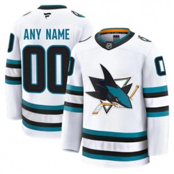 San Jose Sharks Custom Fanatics 2024-2025 Away White NHL Jersey Authentic