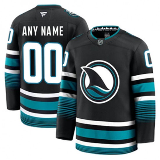 San Jose Sharks Custom Fanatics 2024-2025 Third Black NHL Jersey Authentic