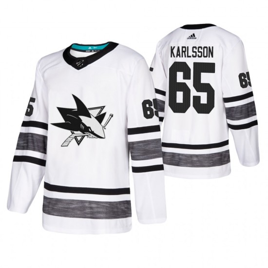 San Jose Sharks Erik Karlsson 65 White 2019 All-Star Adidas NHL Jersey Authentic