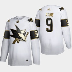 San Jose Sharks Evander Kane 9 Adidas 2019-20 Authentic Golden Edition White NHL Jersey