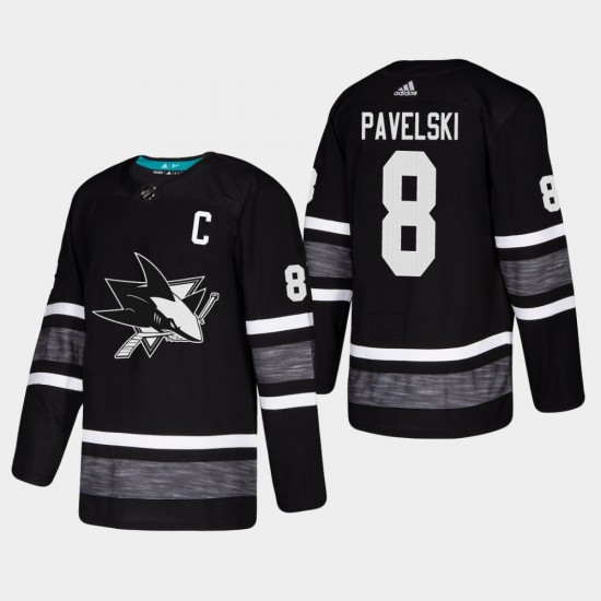 San Jose Sharks Joe Pavelski 8 Black 2019 All-Star Adidas NHL Jersey Authentic