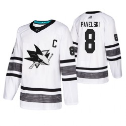 San Jose Sharks Joe Pavelski 8 White 2019 All-Star Adidas NHL Jersey Authentic