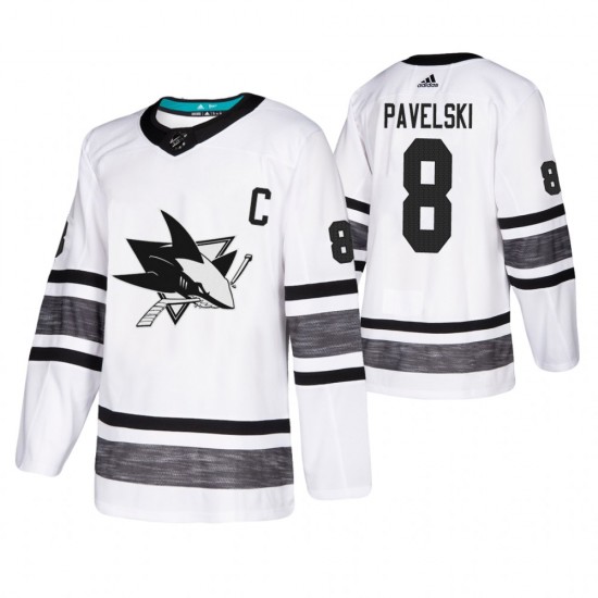 San Jose Sharks Joe Pavelski 8 White 2019 All-Star Adidas NHL Jersey Authentic