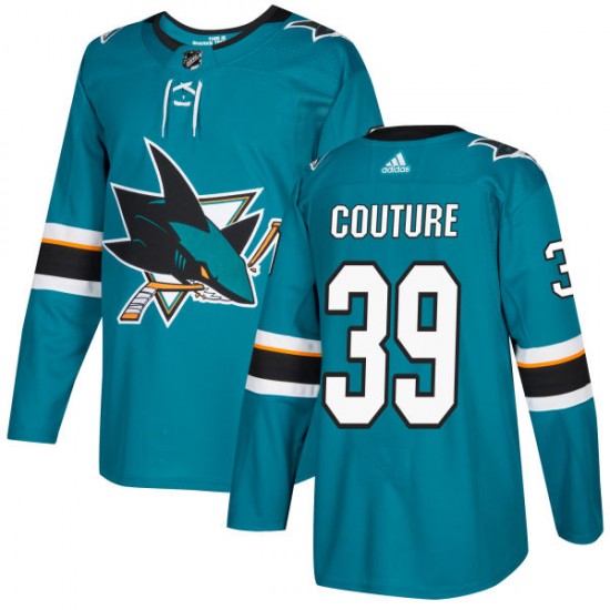 San Jose Sharks Logan Couture 39 2017-18 Adidas Teal NHL Jersey Authentic