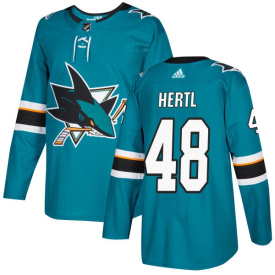 San Jose Sharks Tomas Hertl 48 2017-18 Adidas Teal NHL Jersey Authentic