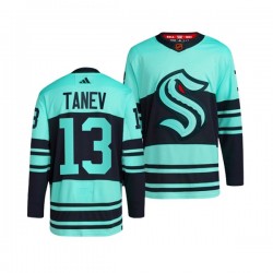 Seattle Kraken BRANDON TANEV 13 Adidas 2022-2023 Reverse Retro Blue NHL Jersey Authentic