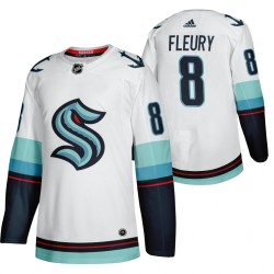 Seattle Kraken Cale Fleury 8 2021-22 White NHL Jersey Authentic
