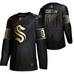 Seattle Kraken Custom 2021-22 Black Golden Edition NHL Jersey Authentic