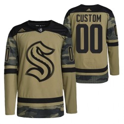 Seattle Kraken Custom 2021-22 Salute To Service Camo NHL Jersey Authentic