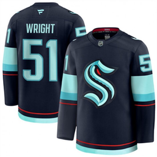 Seattle Kraken Shane Wright 51 Fanatics 2024-2025 Home NHL Jersey Authentic