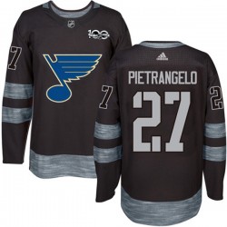 St. Louis Blues Alex Pietrangelo 27 1917-2017 100th Anniversary Adidas Black NHL Jersey Authentic