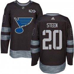 St. Louis Blues Alexander Steen 20 1917-2017 100th Anniversary Adidas Black NHL Jersey Authentic