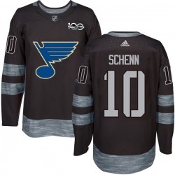 St. Louis Blues Brayden Schenn 10 1917-2017 100th Anniversary Adidas Black NHL Jersey Authentic