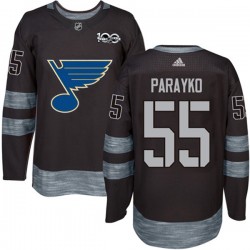 St. Louis Blues Colton Parayko 55 1917-2017 100th Anniversary Adidas Black NHL Jersey Authentic