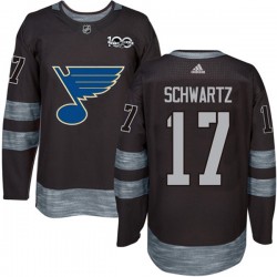 St. Louis Blues Jaden Schwartz 17 1917-2017 100th Anniversary Adidas Black NHL Jersey Authentic