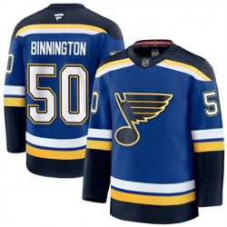St. Louis Blues Jordan Binnington 50 Fanatics 2024-2025 Home NHL Jersey Authentic