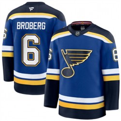 St. Louis Blues Philip Broberg 6 Fanatics 2024-2025 Home NHL Jersey Authentic