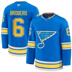 St. Louis Blues Philip Broberg 6 Fanatics 2024-2025 Third NHL Jersey Authentic
