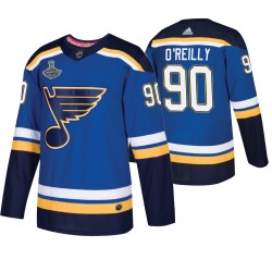 St. Louis Blues Ryan O'Reilly 90 Adidas 2019 Stanley Cup Champions Authentic Royal NHL Jersey