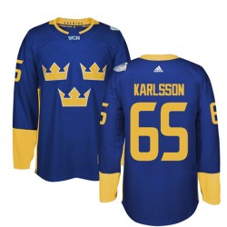 Sweden Erik Karlsson 65 World Cup Of Hockey 2016 Purple Premier NHL Jersey