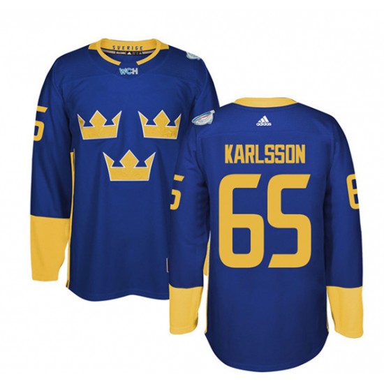 Sweden Erik Karlsson 65 World Cup Of Hockey 2016 Purple Premier NHL Jersey