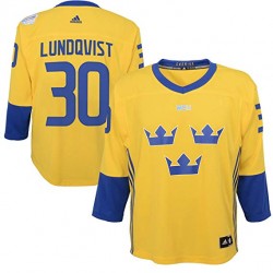 Sweden Henrik Lundqvist 30 World Cup Of Hockey 2016 Yellow Premier NHL Jersey
