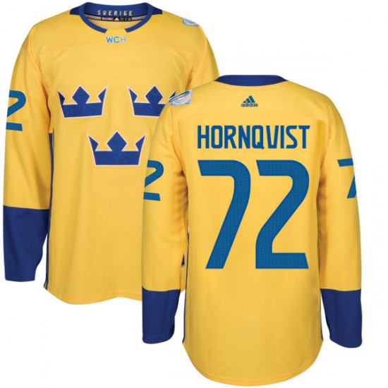 Sweden Patric Hornqvist 72 World Cup Of Hockey 2016 Yellow Premier NHL Jersey
