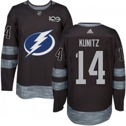Tampa Bay Lightning Chris Kunitz 14 1917-2017 100th Anniversary Adidas Black NHL Jersey Authentic