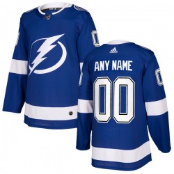 Tampa Bay Lightning Custom 2017-18 Adidas Blue NHL Jersey Authentic
