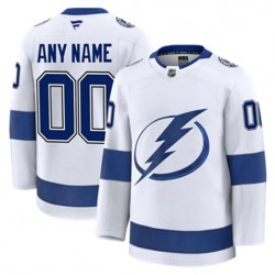 Tampa Bay Lightning Custom Fanatics 2024-2025 Away White NHL Jersey Authentic