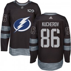 Tampa Bay Lightning Nikita Kucherov 86 1917-2017 100th Anniversary Adidas Black NHL Jersey Authentic
