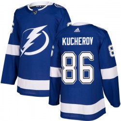 Tampa Bay Lightning Nikita Kucherov 86 2017-18 Adidas Blue NHL Jersey Authentic