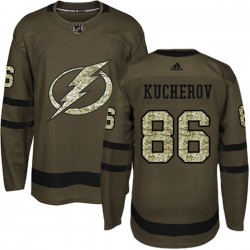 Tampa Bay Lightning Nikita Kucherov 86 2017-18 Adidas Camo Green NHL Jersey Authentic