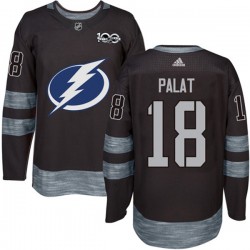 Tampa Bay Lightning Ondrej Palat 18 1917-2017 100th Anniversary Adidas Black NHL Jersey Authentic