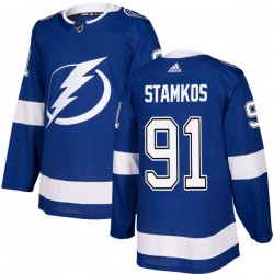 Tampa Bay Lightning Steven Stamkos 91 2017-18 Adidas Blue NHL Jersey Authentic