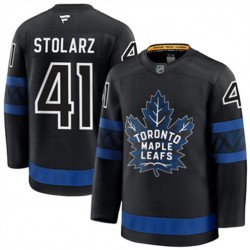 Toronto Maple Leafs Anthony Stolarz 41 Fanatics 2024-2025 Third Black NHL Jersey Authentic