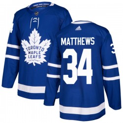 Toronto Maple Leafs Auston Matthews 34 2017-18 Adidas Blue NHL Jersey Authentic