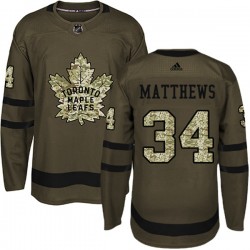 Toronto Maple Leafs Auston Matthews 34 2017-18 Adidas Camo Green NHL Jersey Authentic