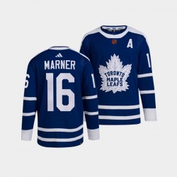 Toronto Maple Leafs Mitch Marner 16 Adidas 2022 Reverse Retro Blue NHL Jersey Authentic