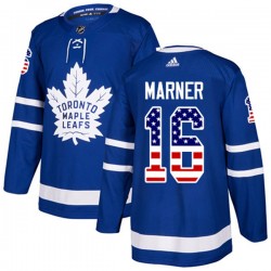 Toronto Maple Leafs Mitchell Marner 16 2017-18 Adidas Blue USA Flag Fashion NHL Jersey Authentic