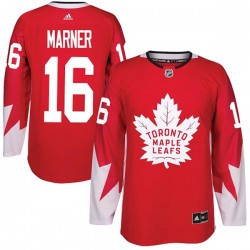 Toronto Maple Leafs Mitchell Marner 16 2017-18 Adidas Red Alternate NHL Jersey Authentic