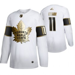 Toronto Maple Leafs Zach Hyman 11 Adidas 2019-20 Authentic Golden Edition White NHL Jersey