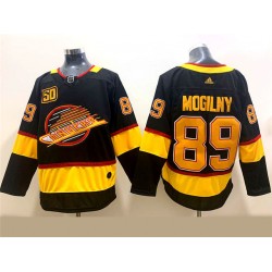 Vancouver Canucks Alexander Mogilny 89 Flying Skate 50th Anniversary Adidas 2019-20 Authentic Black NHL Jersey