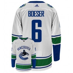 Vancouver Canucks BROCK BOESER 6 White Adidas NHL Jersey